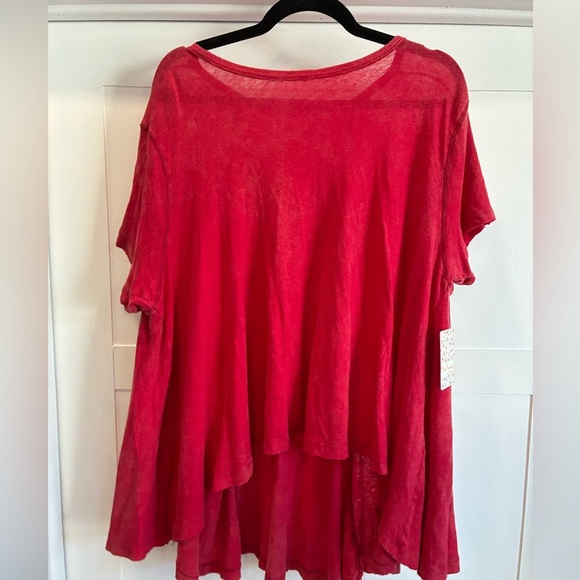 We the Free red boho flowy blouse size XS NWT - Picture 1 of 3